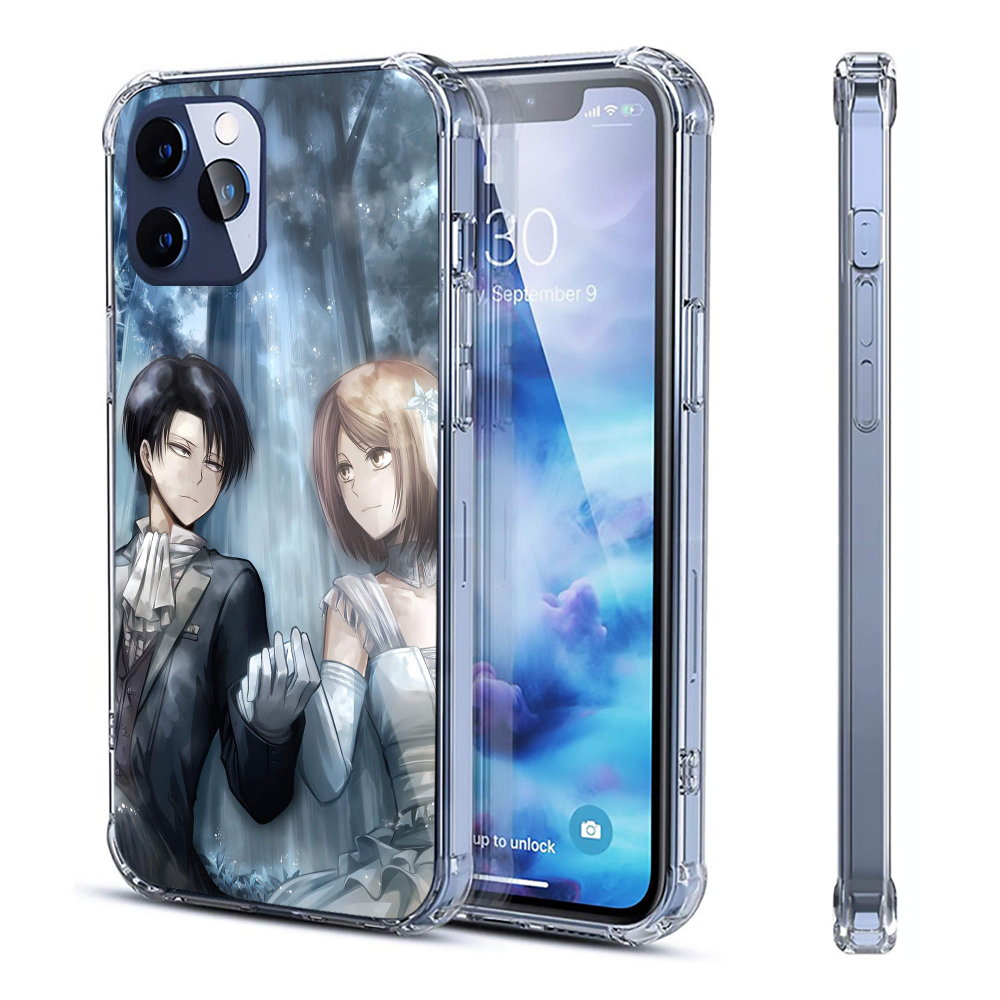 （画像用） 進撃の巨人 Attack on Titan 【iPhone 12シリーズ対応】透明スマホケース（クリアソフトケース）